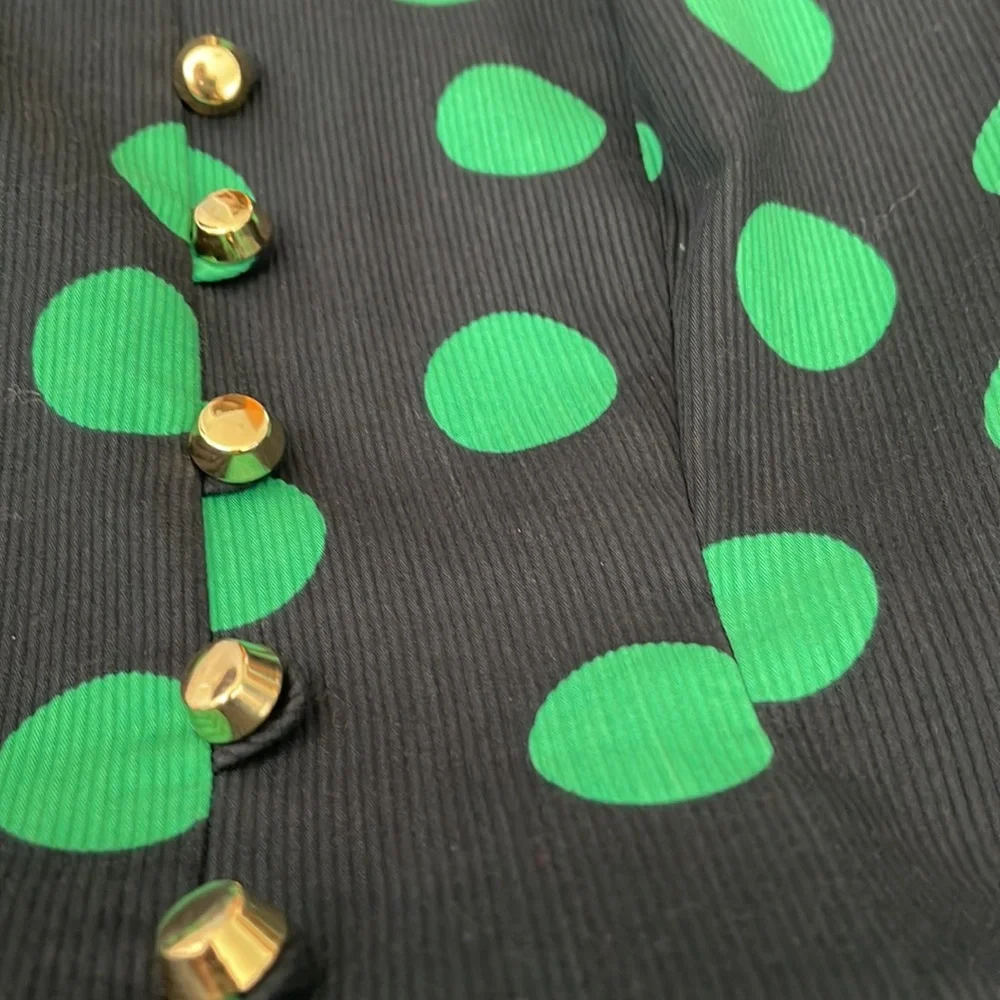 DAVID HAYES Lovely Vintage polka dot  green/ blue color, Womens DRESS size 10” - Picture 11 of 16